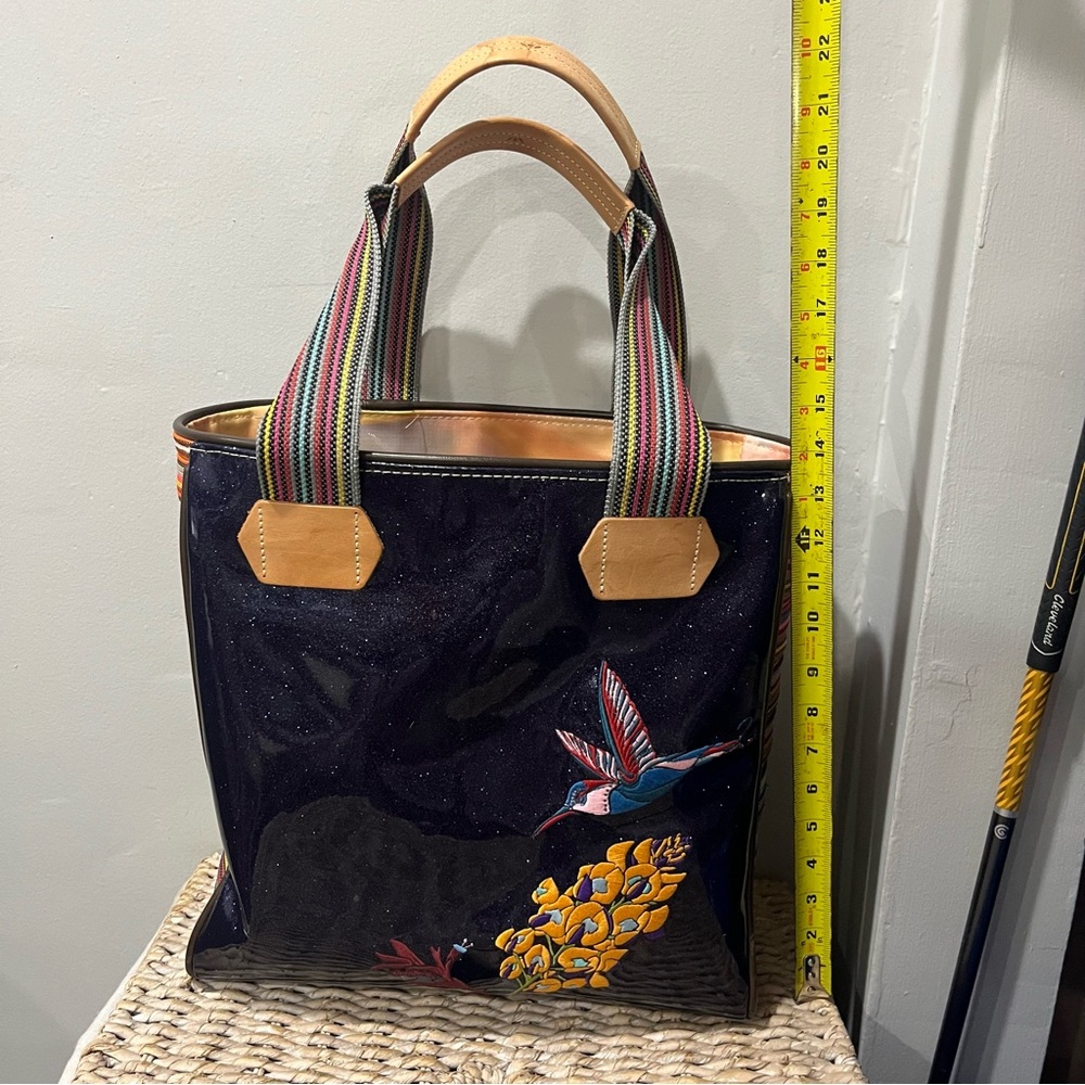 Consuela Haley Tote Bag Retired Hummingbird Blue Sparkles Classic Embroidered - Picture 5 of 10